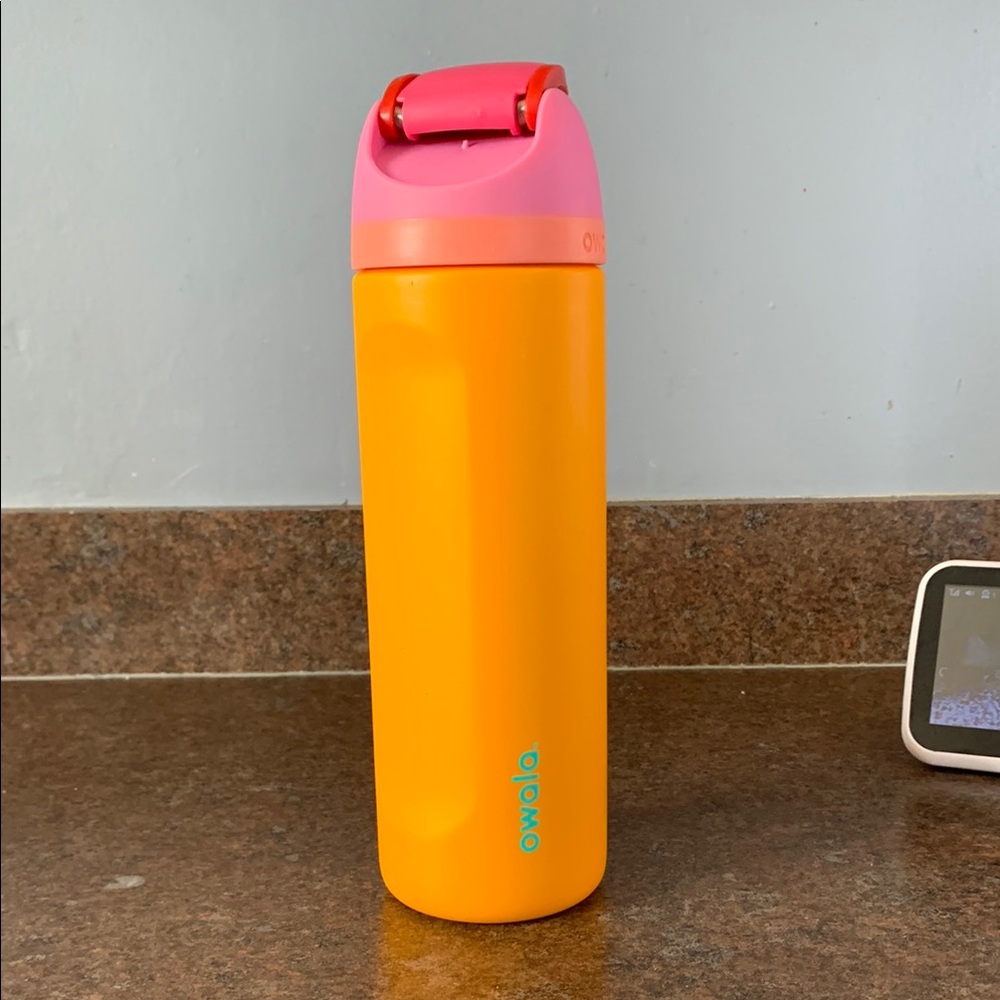 Owala Orange and Pink Water Bottle